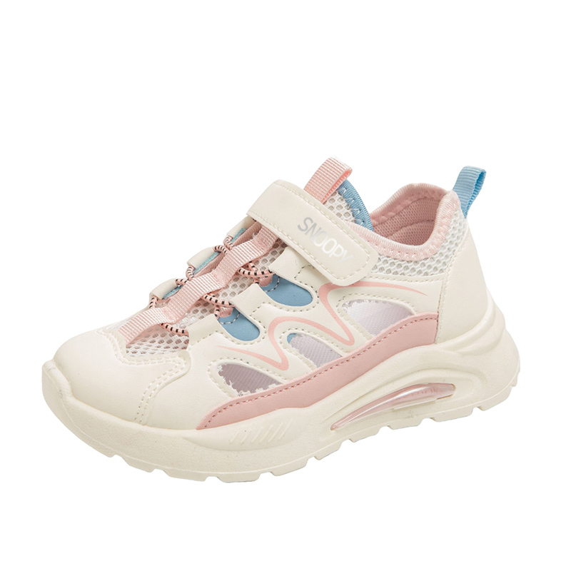 

Детские сандалии с низким верхом, нескользящие, износостойкие, упругие, дышащие, отводящие влагу SNOOPY, розовый