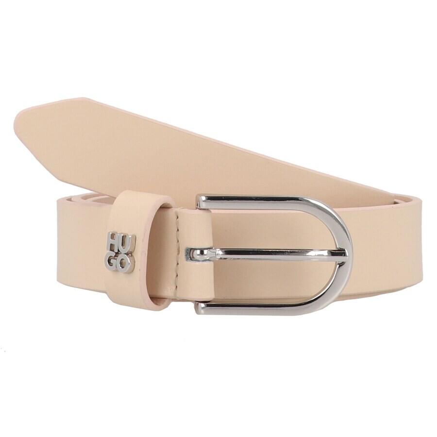 

Кожаный ремень HUGO Belt Zoey, бежевый
