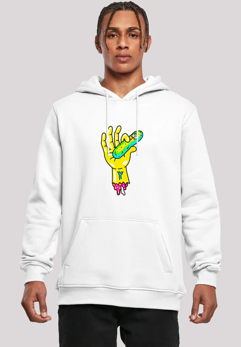 

F4NT4STIC Толстовка "Rick and Morty Pickle Hand", принт, белый