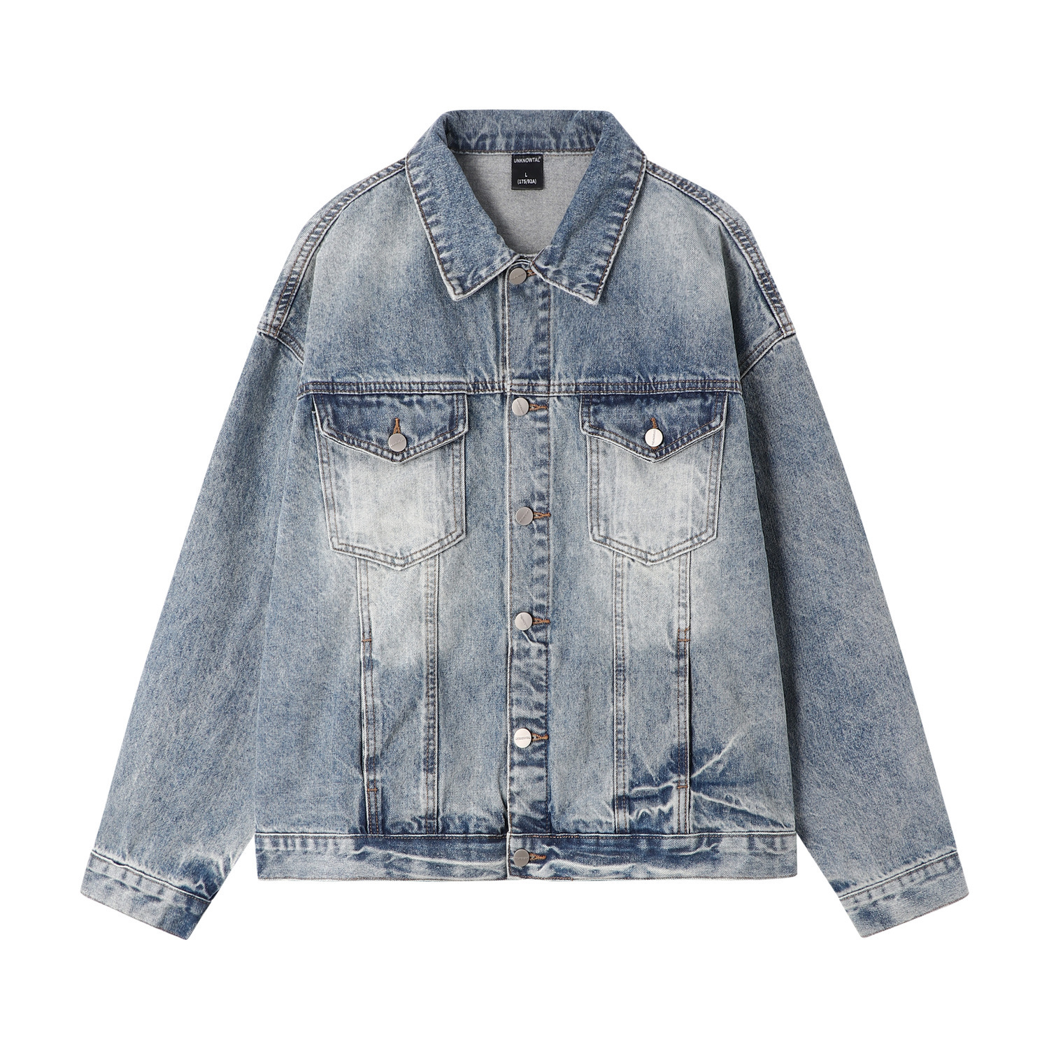 

UNKNOWTAL Джинсовая куртка унисекс, Washed Blue