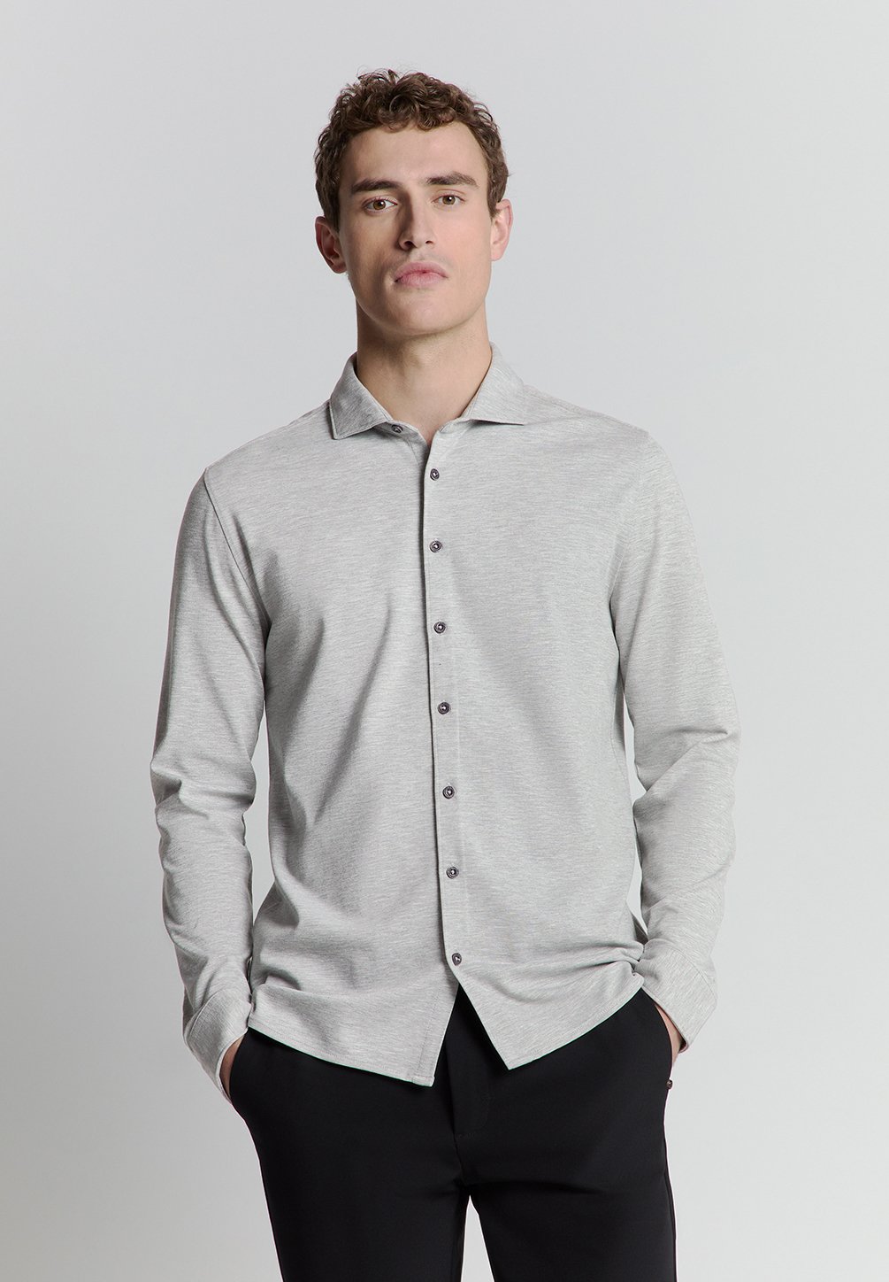 

Рубашка MELANGE STRETCH NO EXCESS, серый