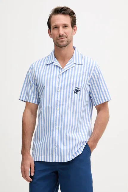 Рубашка из хлопка Summer Tommy Hilfiger, синий