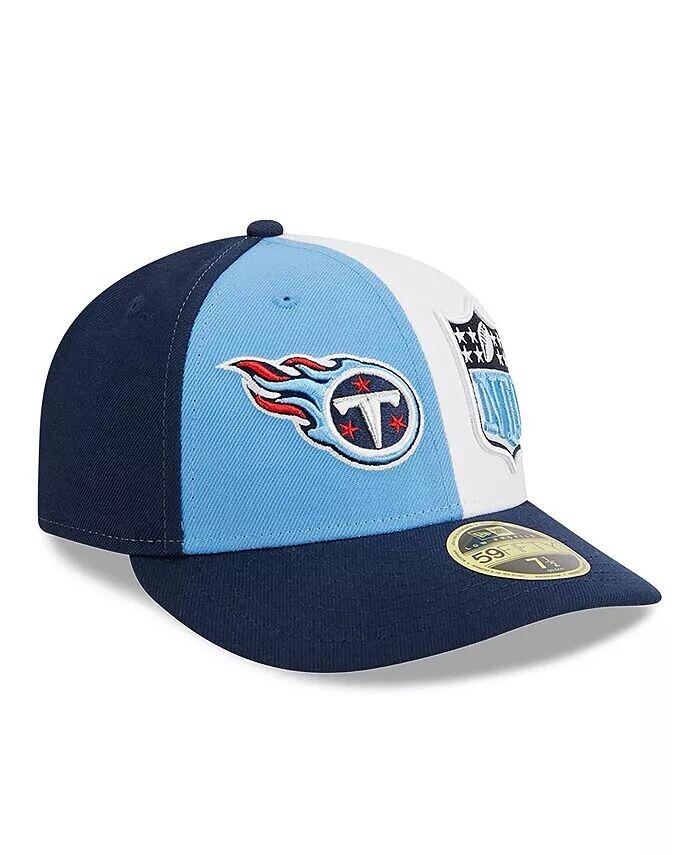 

Мужская светло-синяя, темно-синяя шляпа Tennessee Titans 2023 Sideline Low Profile 59FIFTY New Era, синий
