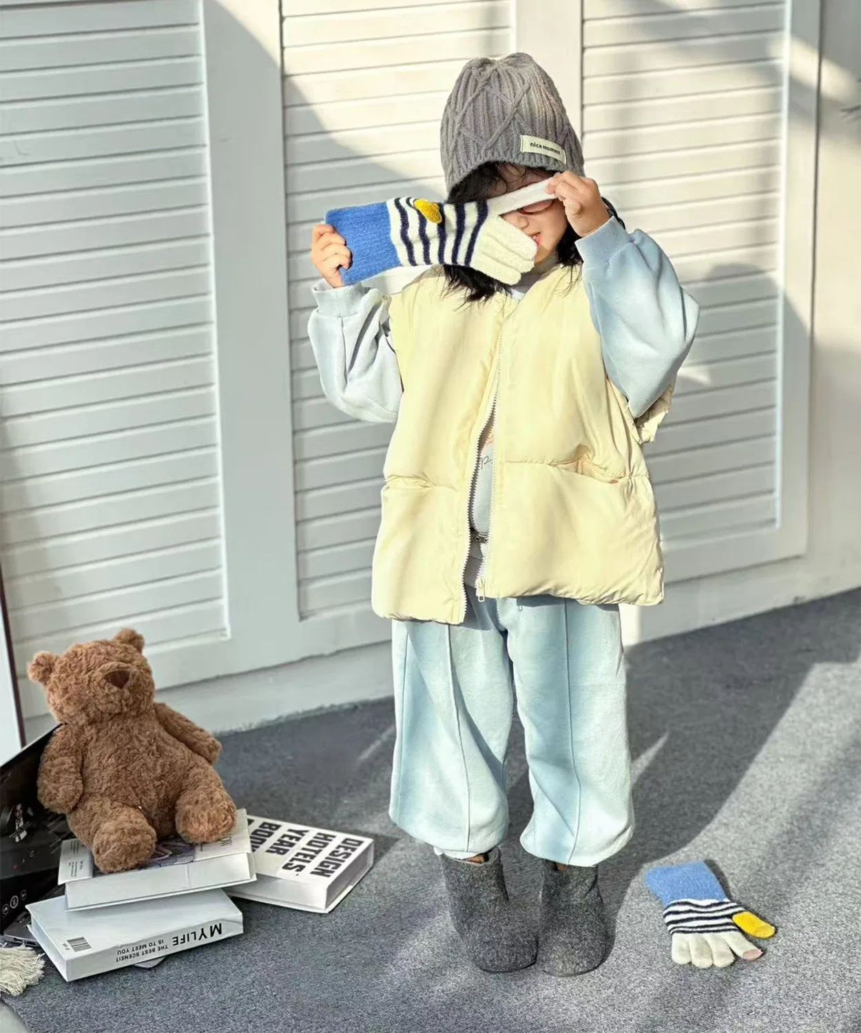 Ботинки зимние детские с флисом aimoha-KIDS- коричневые — фото 3