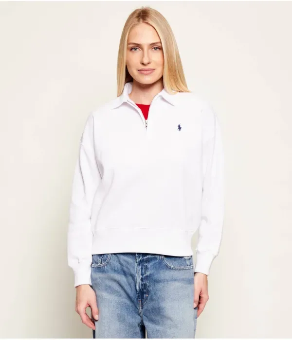 Толстовка loose fit Polo Ralph Lauren, белый