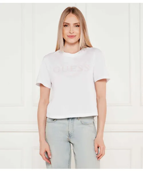 

Футболка с клематисом Cropped fit Guess Active, белый