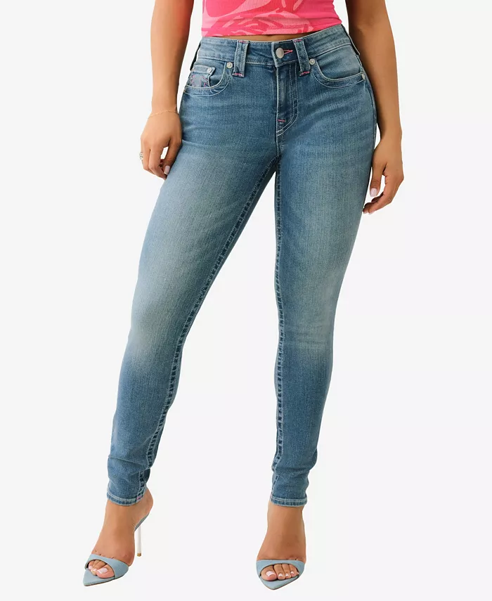 

Женские джинсы Jennie I Love True Skinny с молнией True Religion, синий