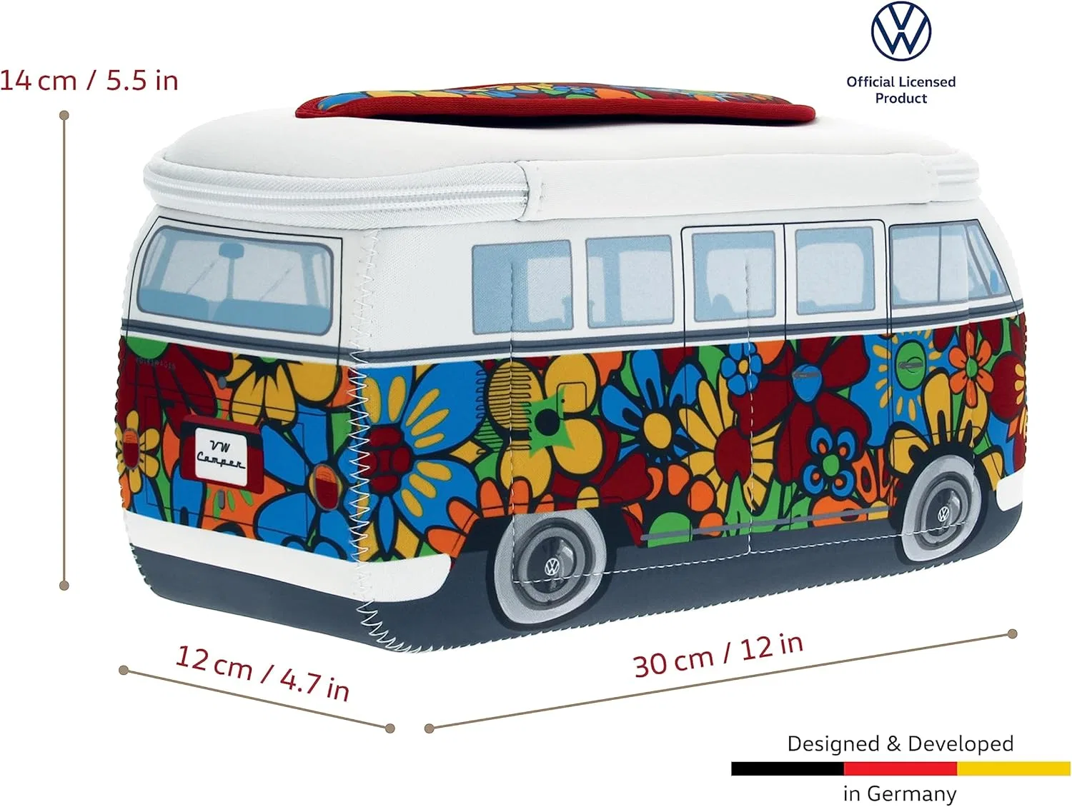 Универсальная косметичка «T1 Bulli Bus» от BRISA VW Collection Brisa, Flower Power/Colourful — фото 3