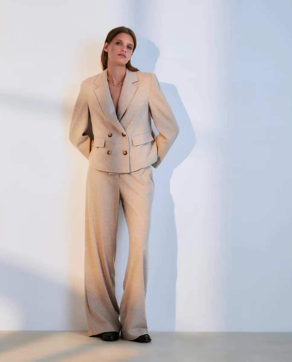 

Женские широкие классические брюки Woman El Corte Inglés, цвет 730 Camel