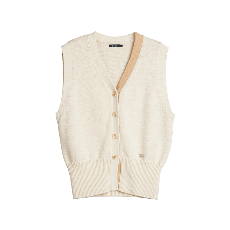 

Кардиган женский V-образный вырез умеренной длины ELLE, бежевый coffee