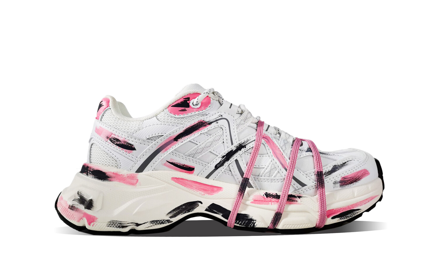 

Кроссовки Kappa Chunky Sneakers Unisex Low-top Pink/black/gray, белый