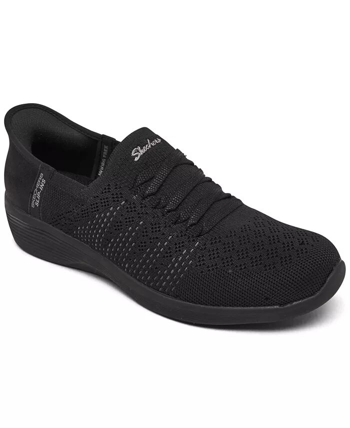 Женские слипоны: Arya - Swiftly Walking Sneakers от Finish Line Skechers, черный