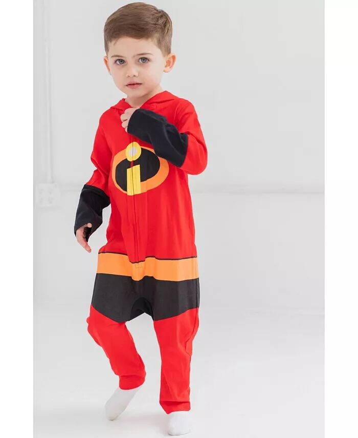 Комбинезон для косплея «Суперсемейка» Mr. Incredible на молнии для мальчиков от новорожденных до Disney, красный — фото 4