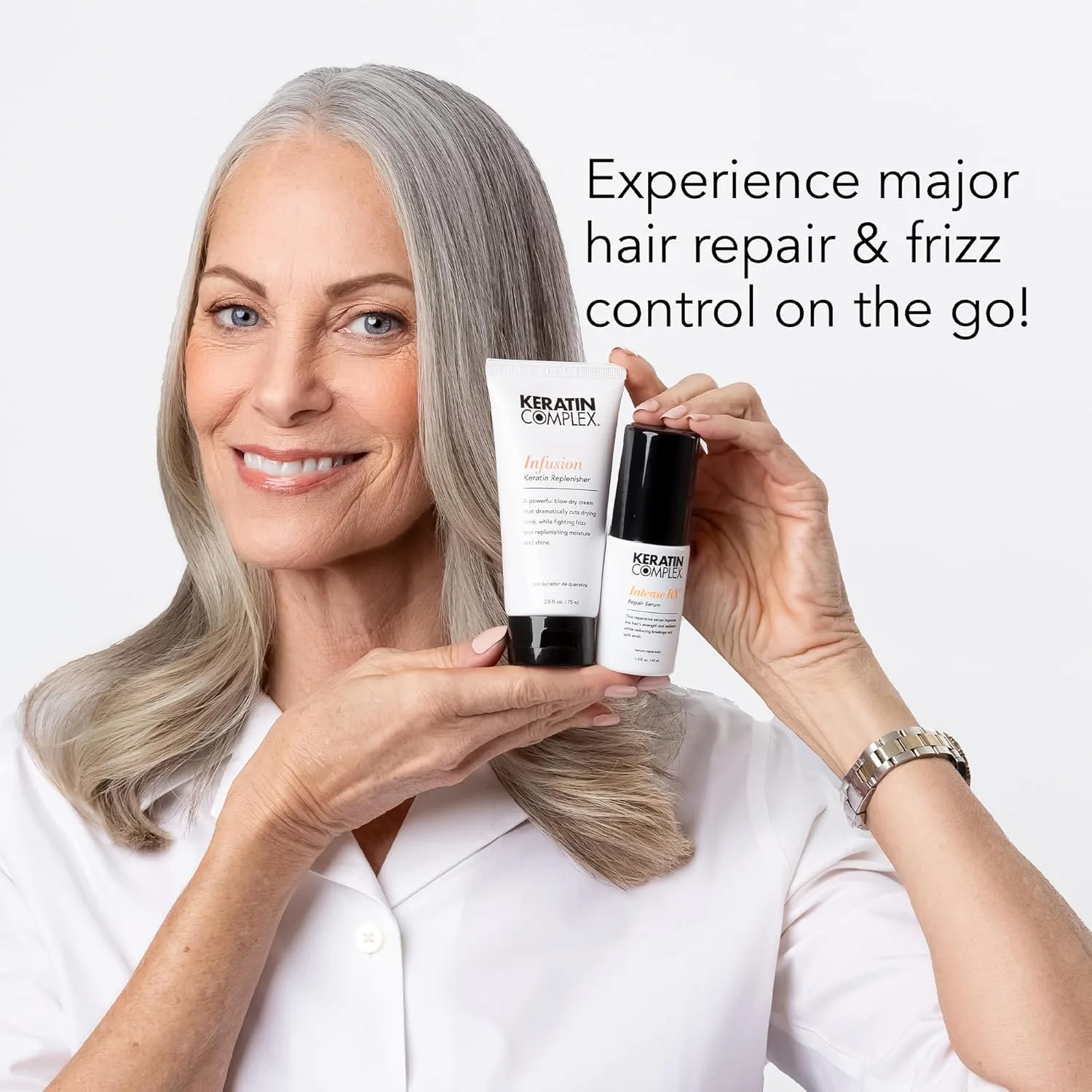 Keratin Complex Red Carpet Blow Dry Kit: Infusion Keratin Replenisher, 74 мл и Intense RX Repair Serum, 44 мл — фото 4