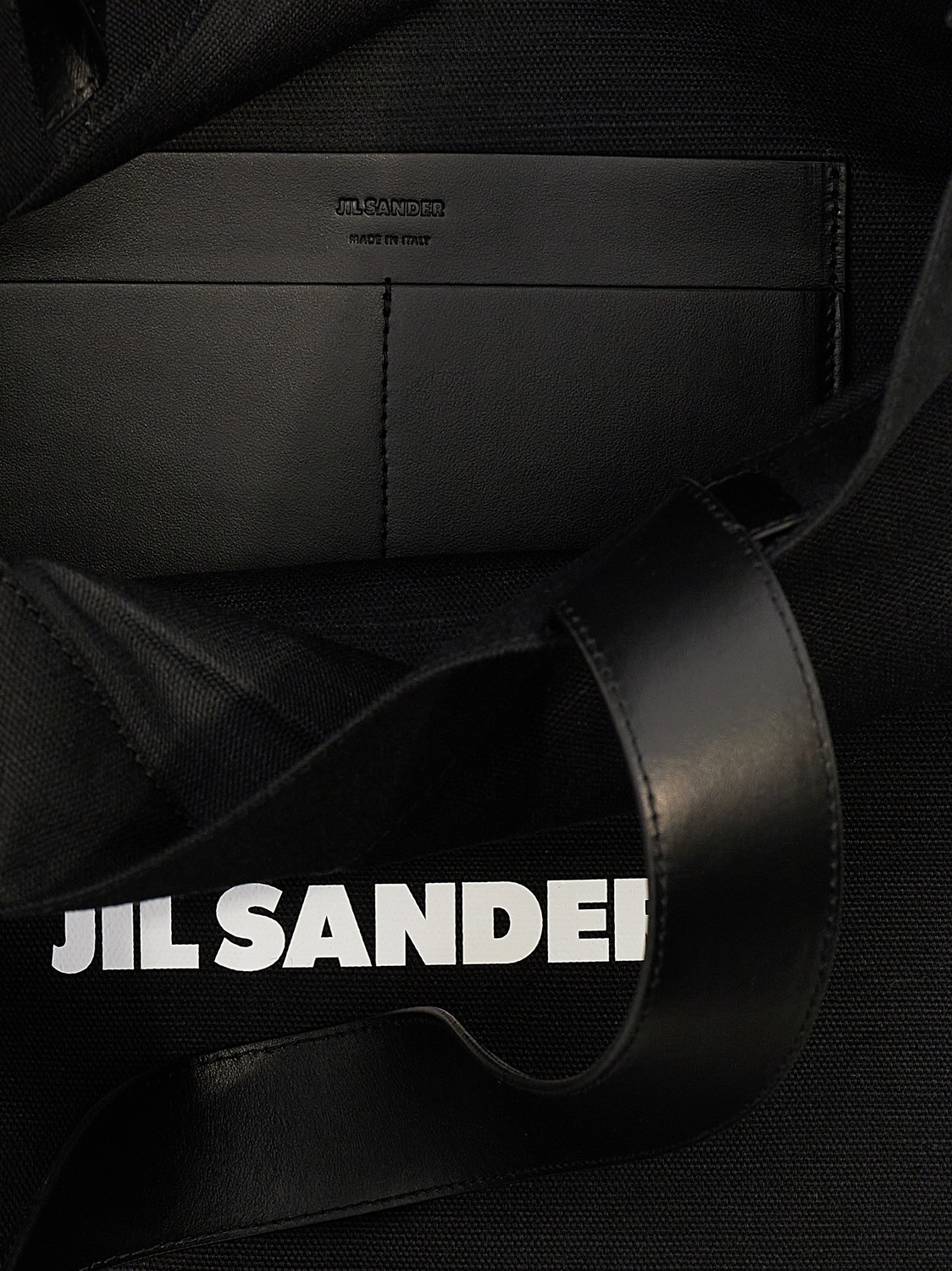 Большая шоппер-сумка «Flat Shopper» JIL SANDER, черный — фото 4