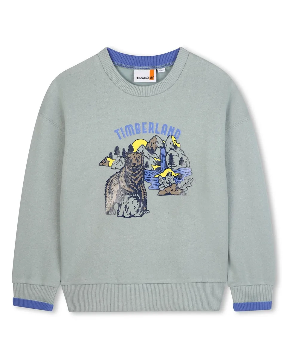 

Детский свитер с длинным рукавом Timberland, бирюзовый
