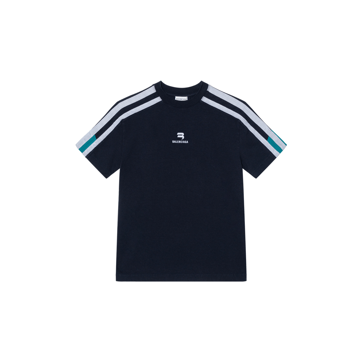 

Футболка приталенная мужская морская синяя Balenciaga