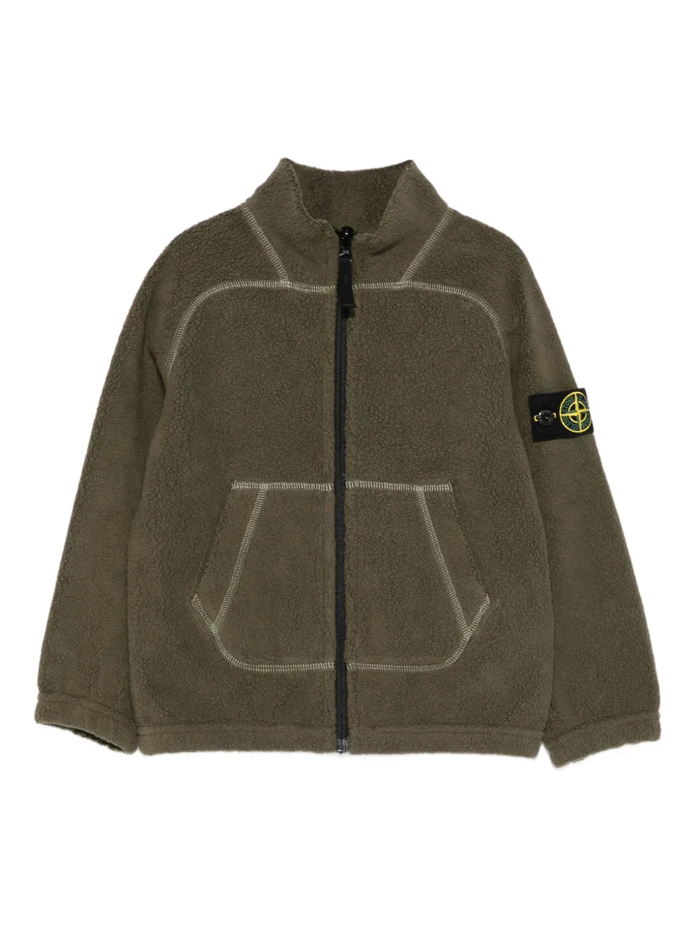 

Толстовка на молнии Stone Island Junior, зеленый