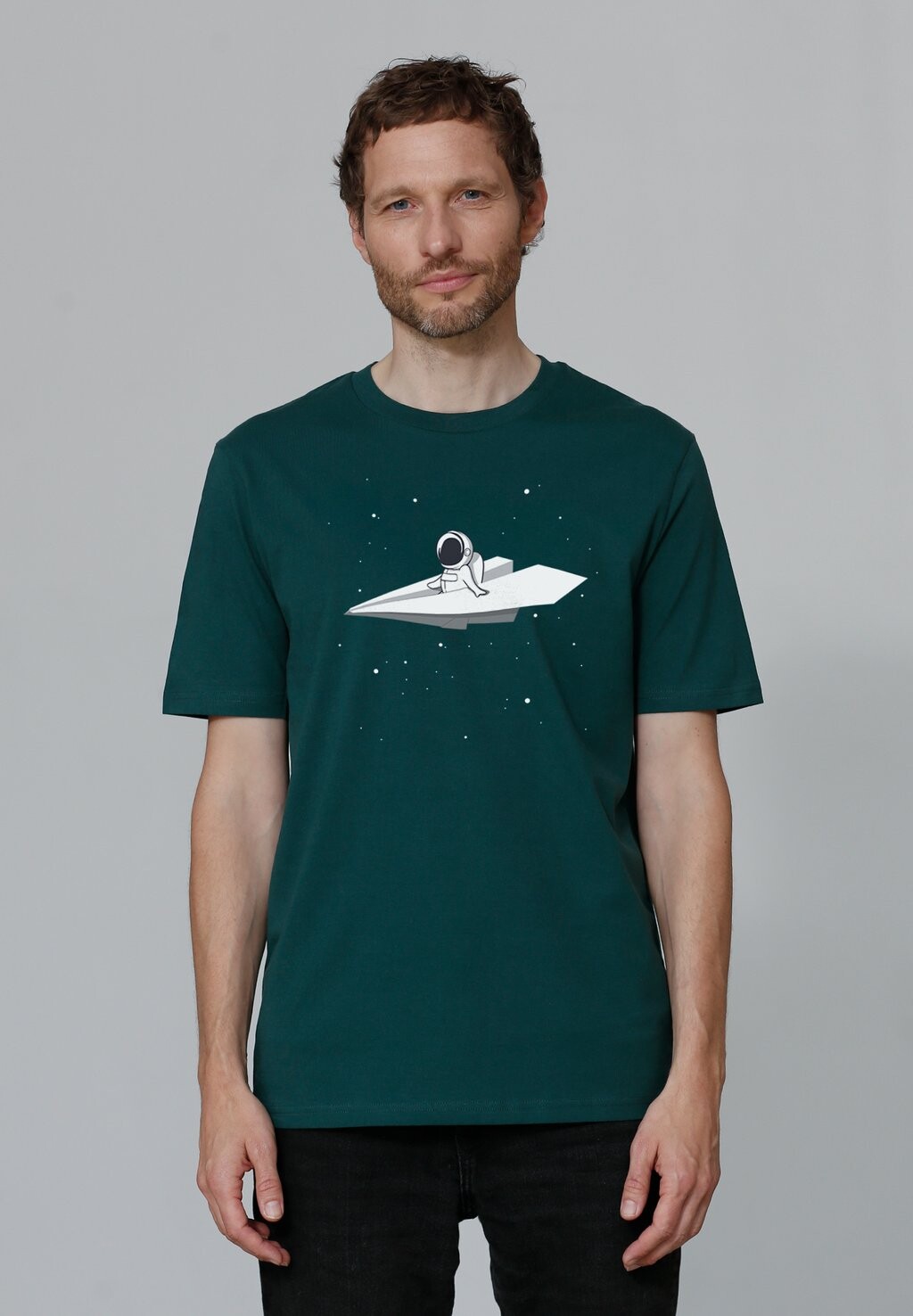 

Футболка с принтом FLY ME TO THE MOON watapparel, темно-зеленый