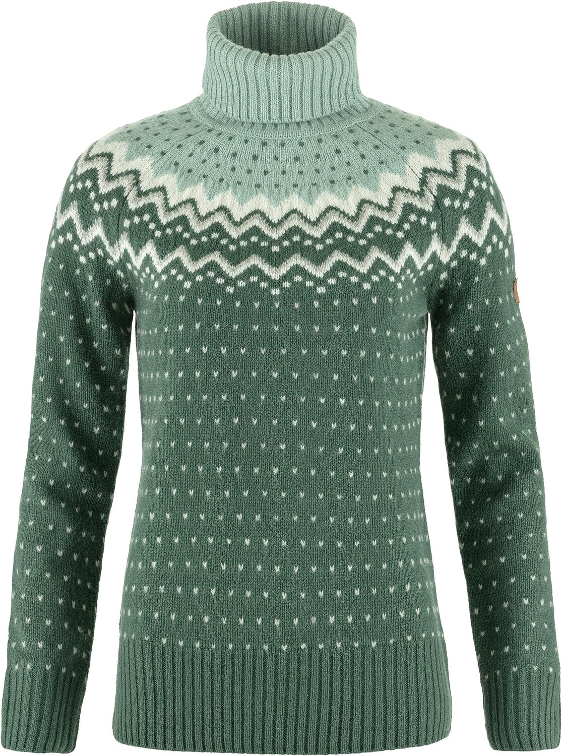 

Свитер Ovik Knit Roller Neck Fjällräven, цвет Deep Patina/Misty Green