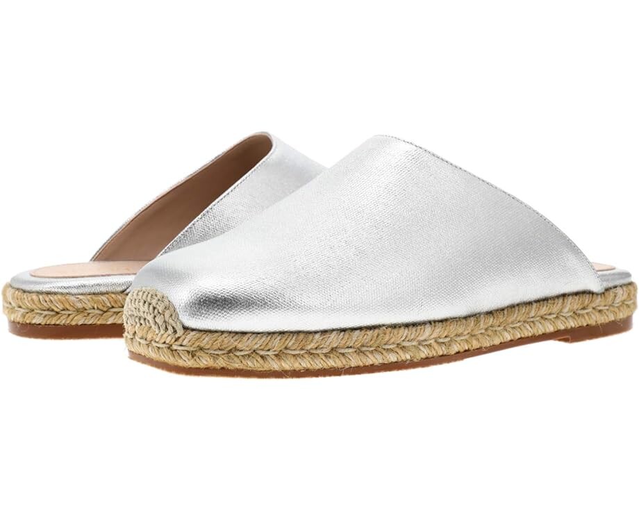 

Лоферы Stuart Weitzman Dree Slide Espadrille, цвет Silver/Natural