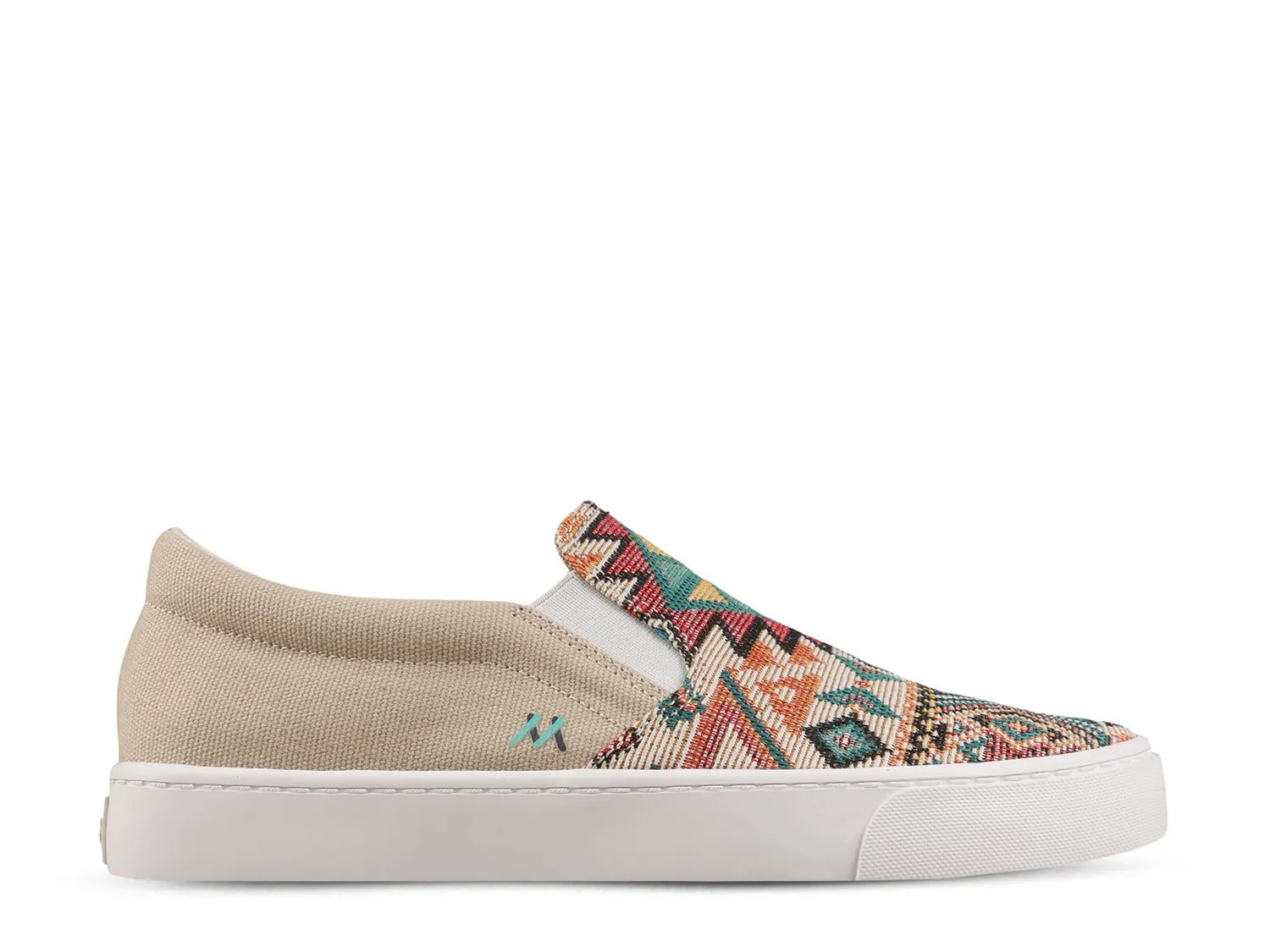 Кроссовки Mykos Piper Slip-On Sneaker - Women's, Taupe/Off White Geometric Print — фото 2