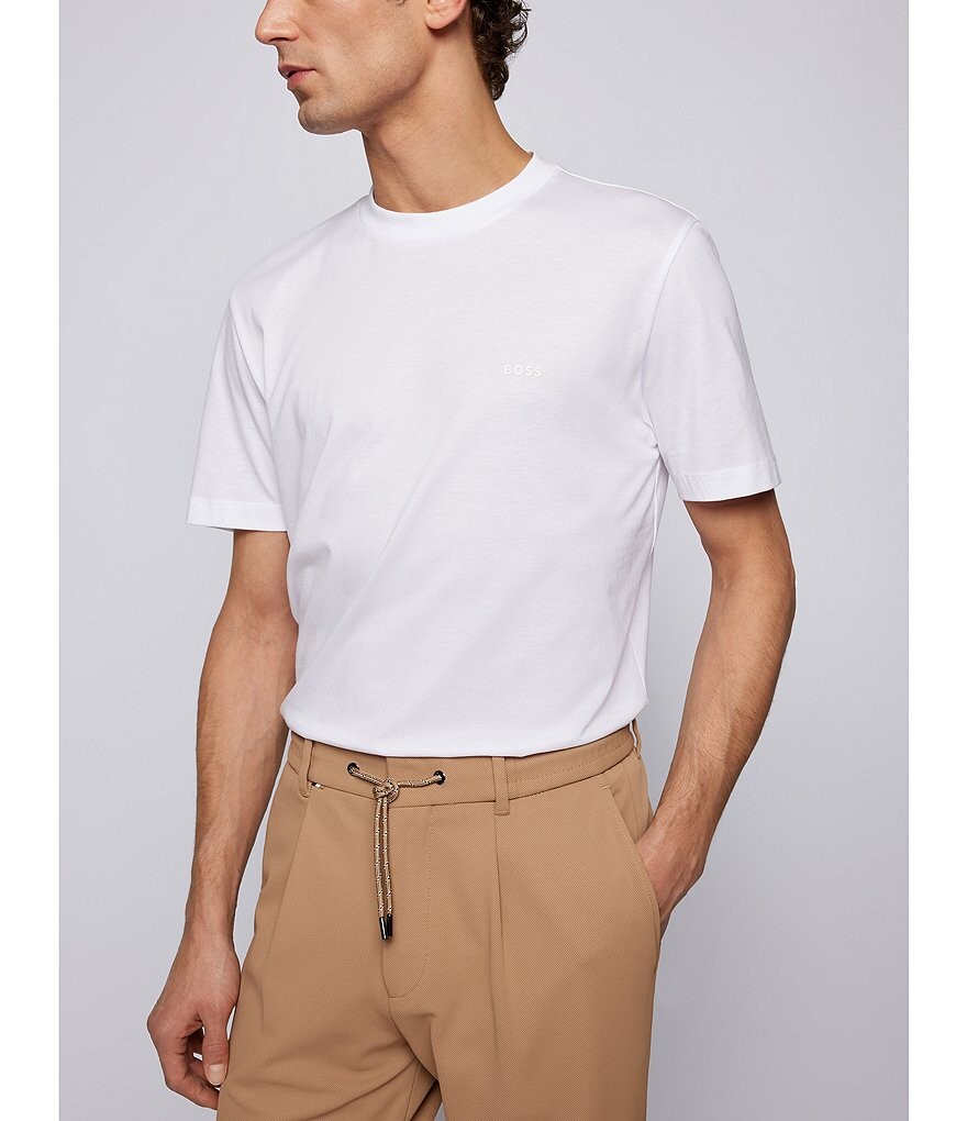 

Футболка с короткими рукавами BOSS Big & Tall Thompson Hugo Boss, белый