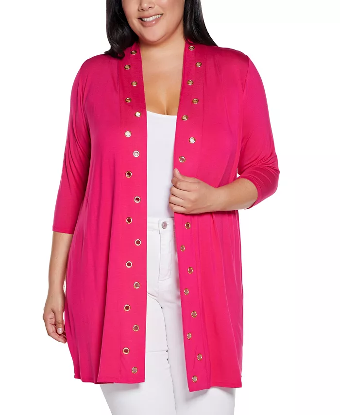 

Кардиган-длиннополый свитер с люверсами, plus size Belldini, синий