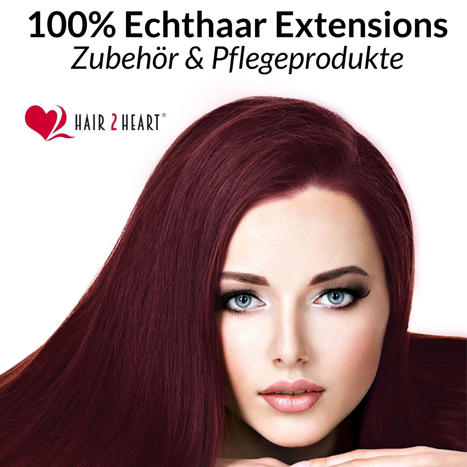 Накладные волосы bonding extensions echthaar #55/66 hellbraun intensiv violett-intensiv 0,5g Hair2Heart, 40cm, количество 25 шт. — фото 2