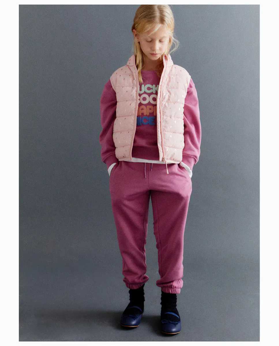 

Базовый жилет для девочки с сумкой Kids El Corte Inglés, розовый