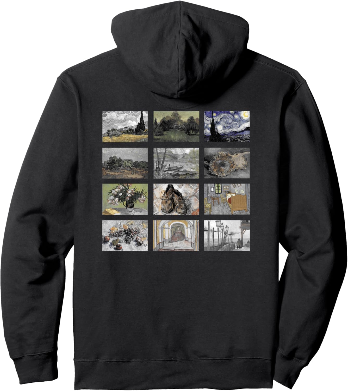 

Худи в стиле ретро, посвященное знаменитому винтажному искусству Ван Гога Smooth Hq, черный