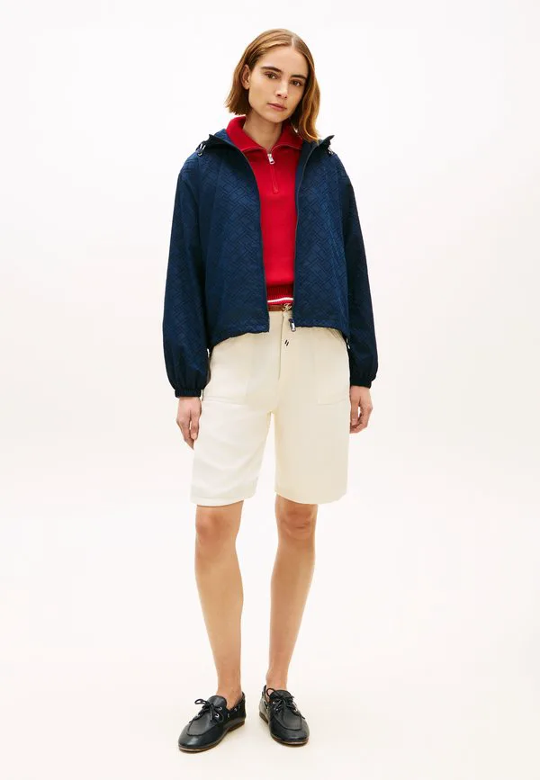 Летняя ветровка с капюшоном и принтом флага Tommy Hilfiger, Dark Night Navy — фото 2