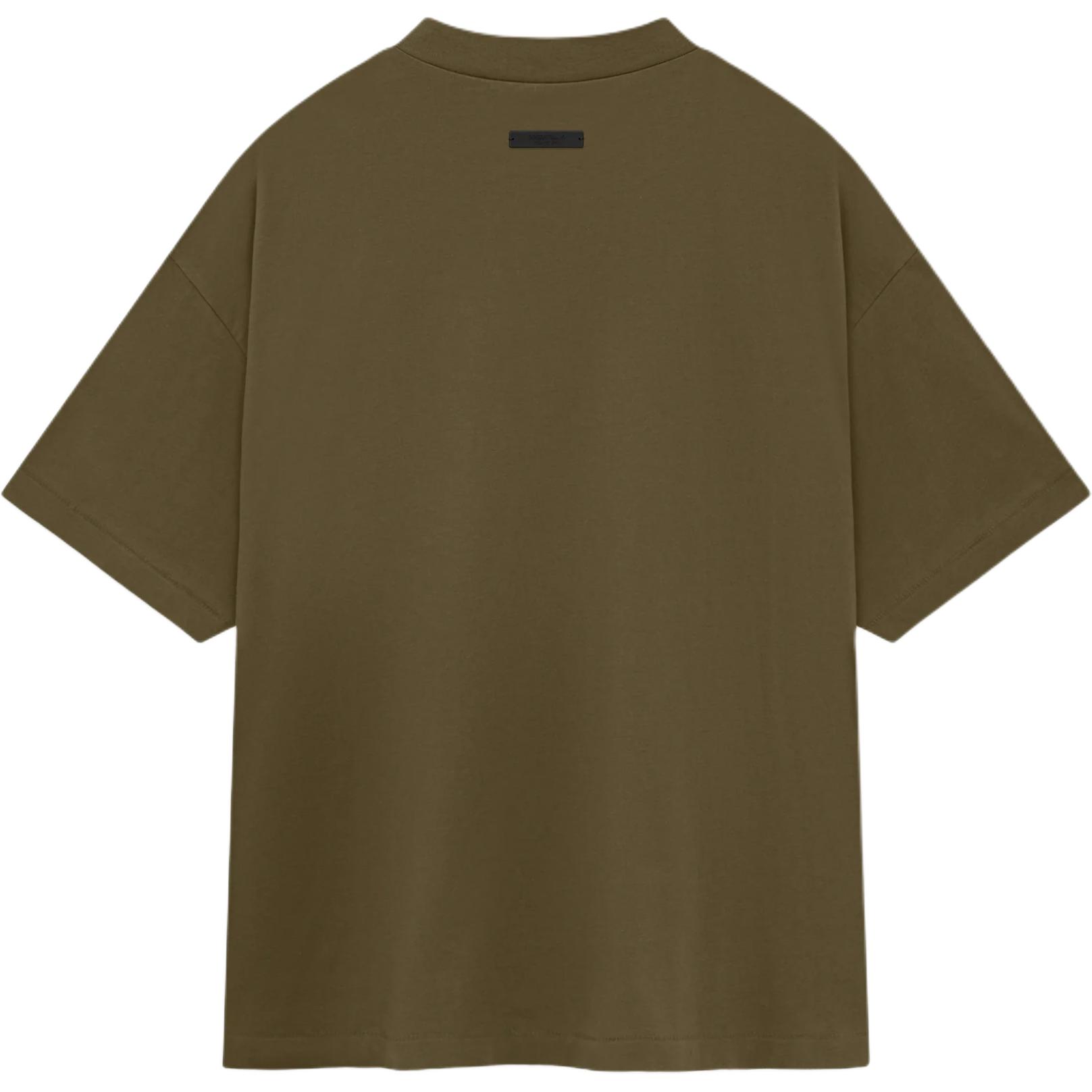 Футболка с круглым вырезом Fear Of God Essentials, оливково-зеленый — фото 3