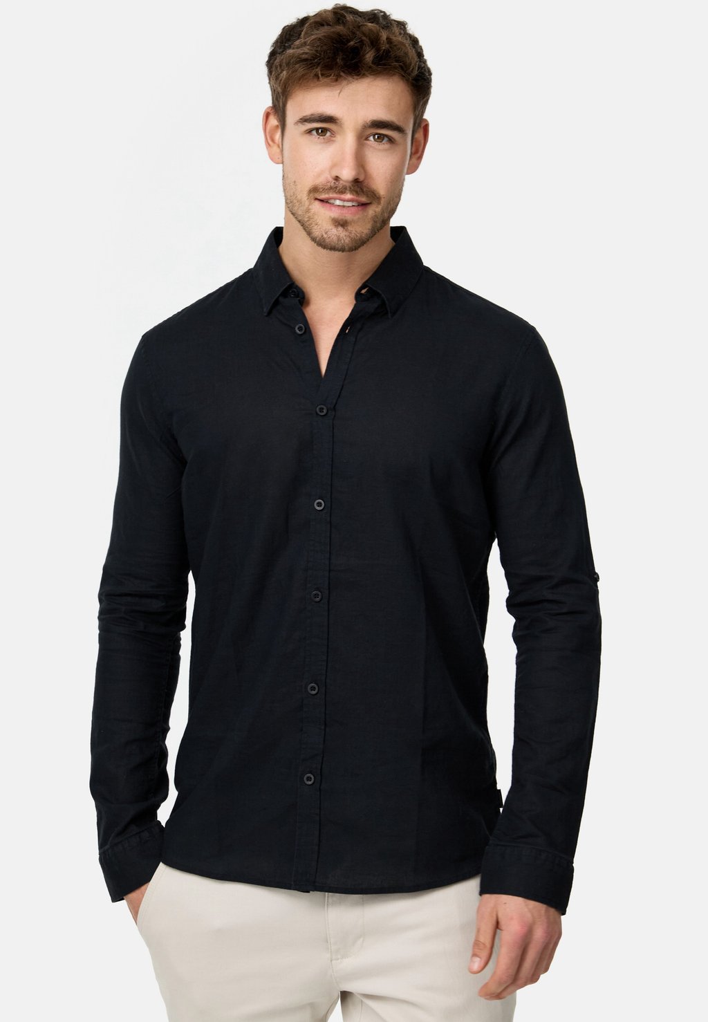 

Повседневная рубашка BRAYDEN INDICODE JEANS, черный
