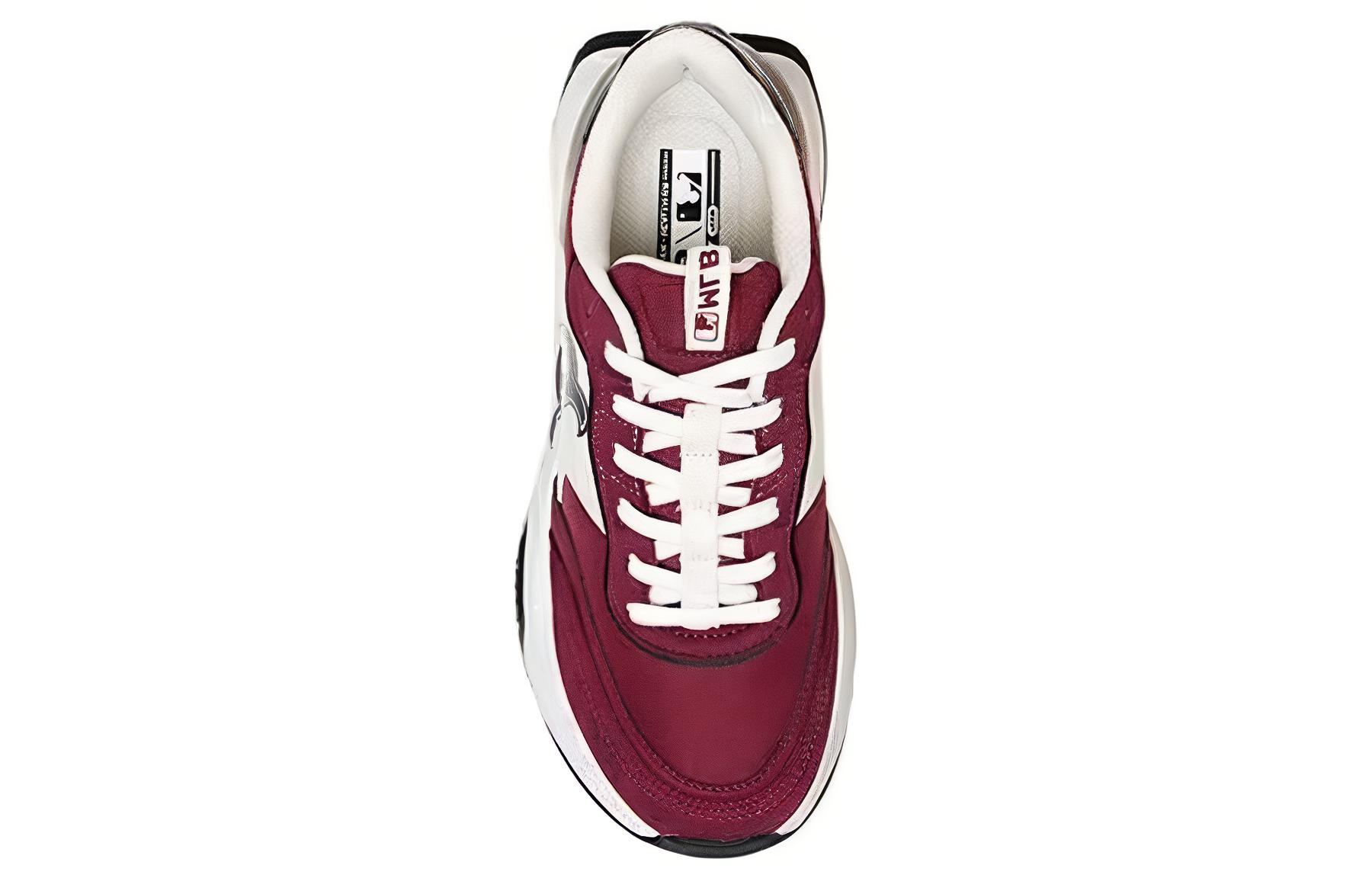 MLB Массивные беговые кроссовки Unisex низкие бордовые, цвет Burgundy — фото 4