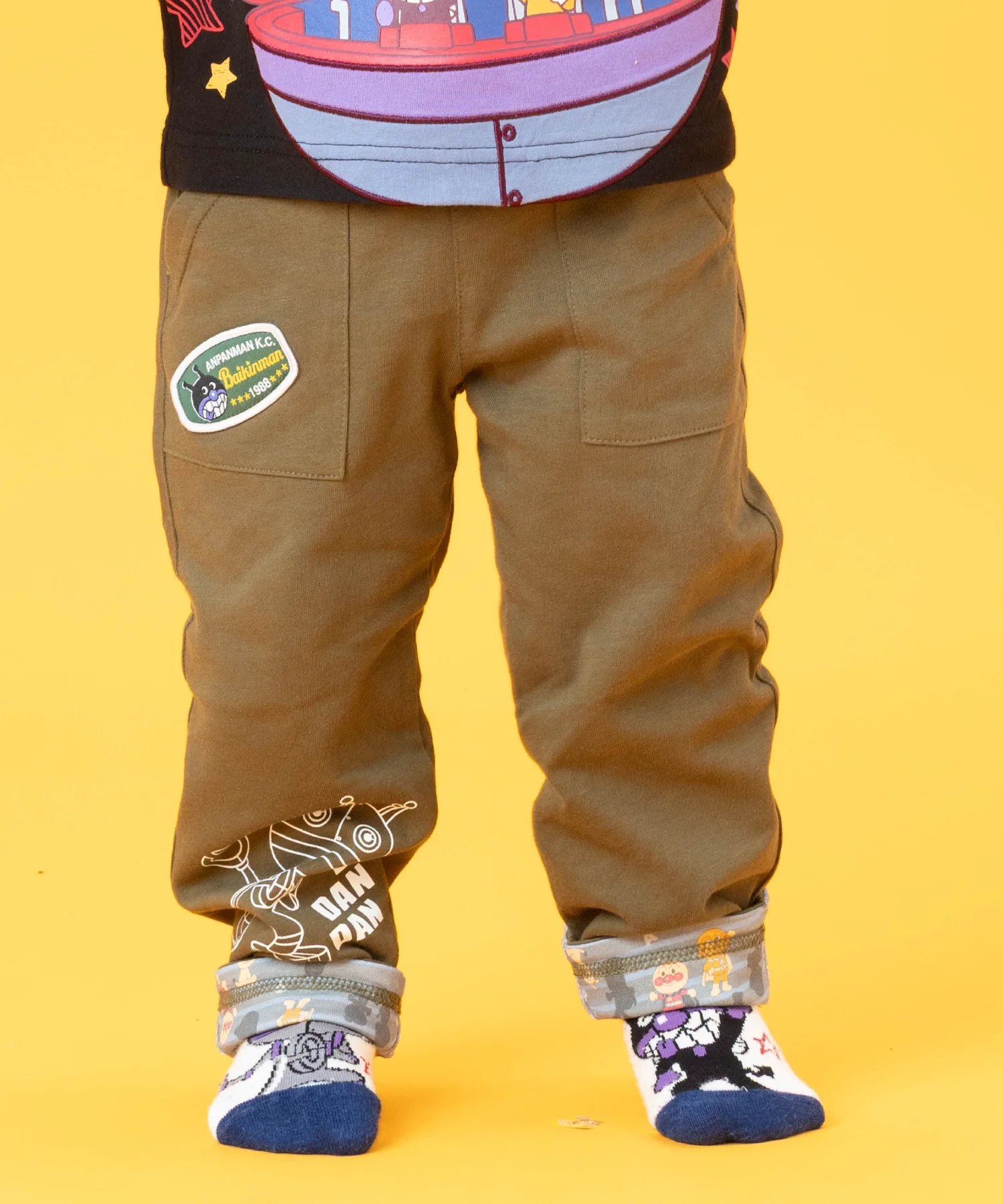 Двусторонние брюки с принтом по всей поверхности Anpanman Kids Collection, Khaki