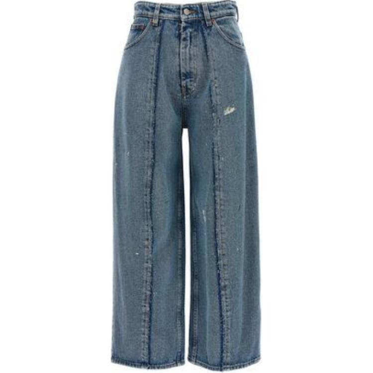

Джинсы женские Mm6 Maison Margiela с широкой полосой, светло-синий