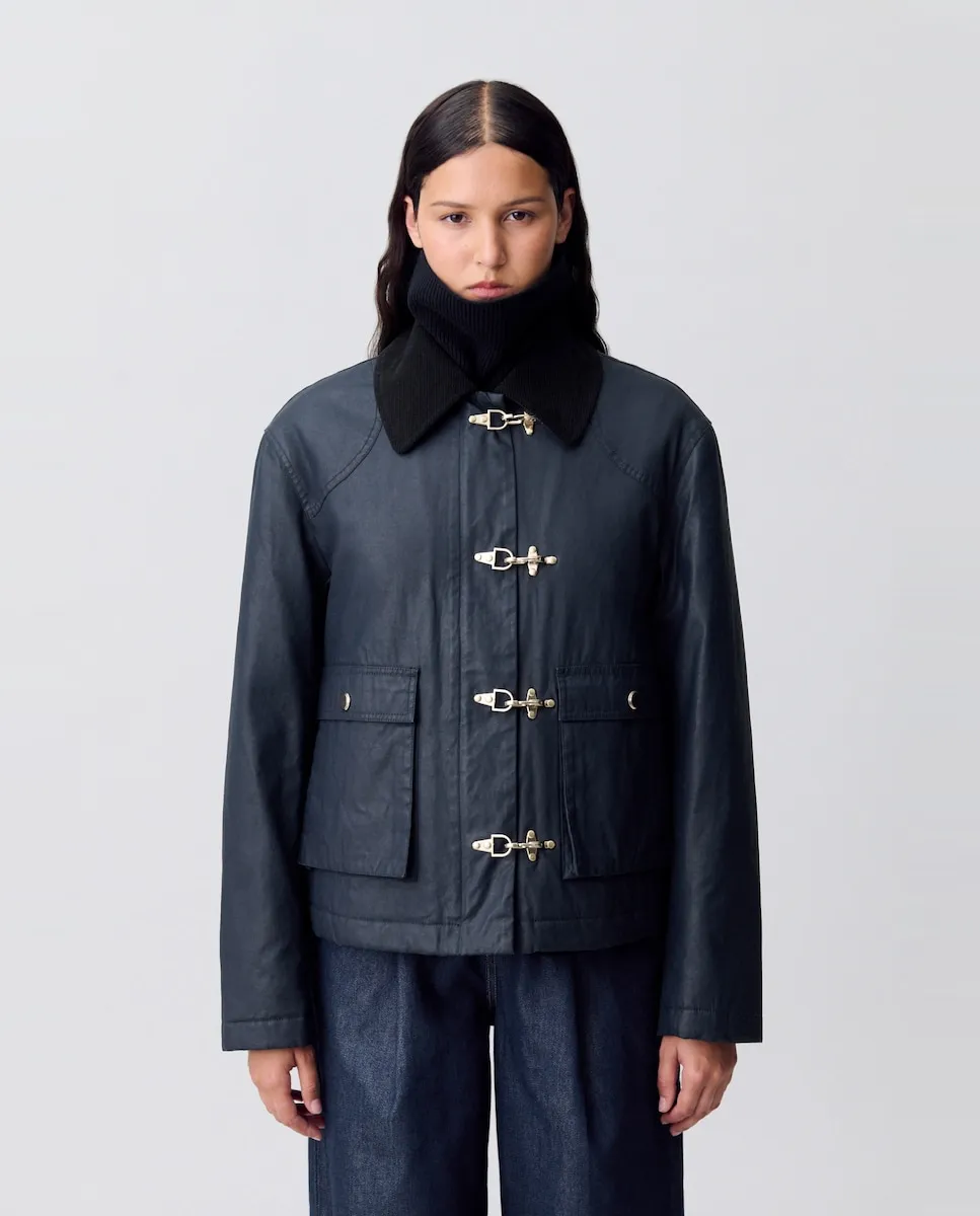 

Женская короткая восковая парка Claudie Pierlot, черный