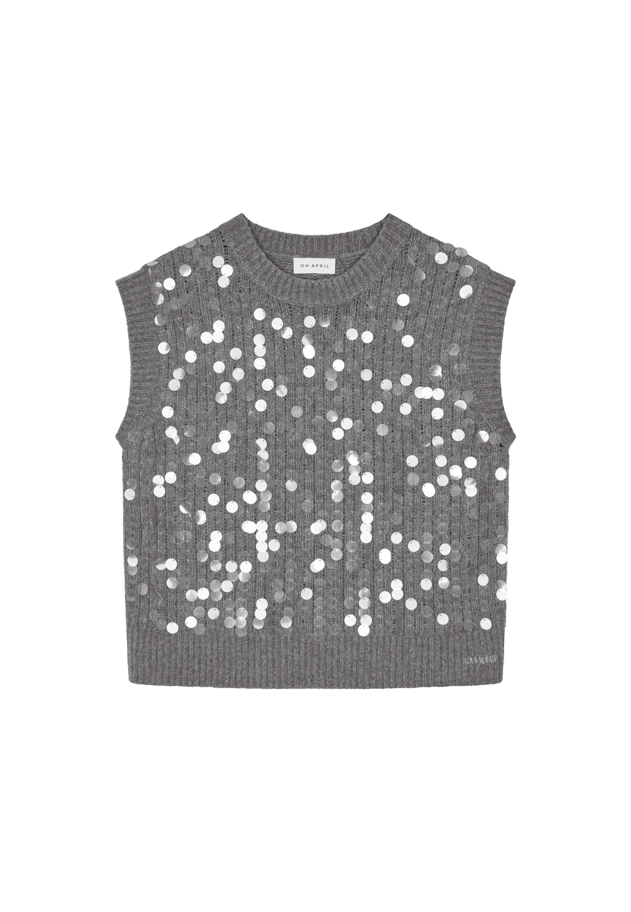 

OH APRIL Свитер 'Fia' в крапчатом сером