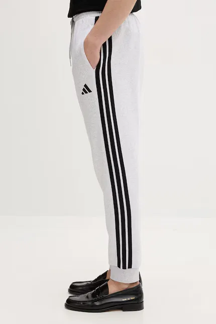Спортивные штаны с меланжевым узором Essentials Adidas, серый — фото 4