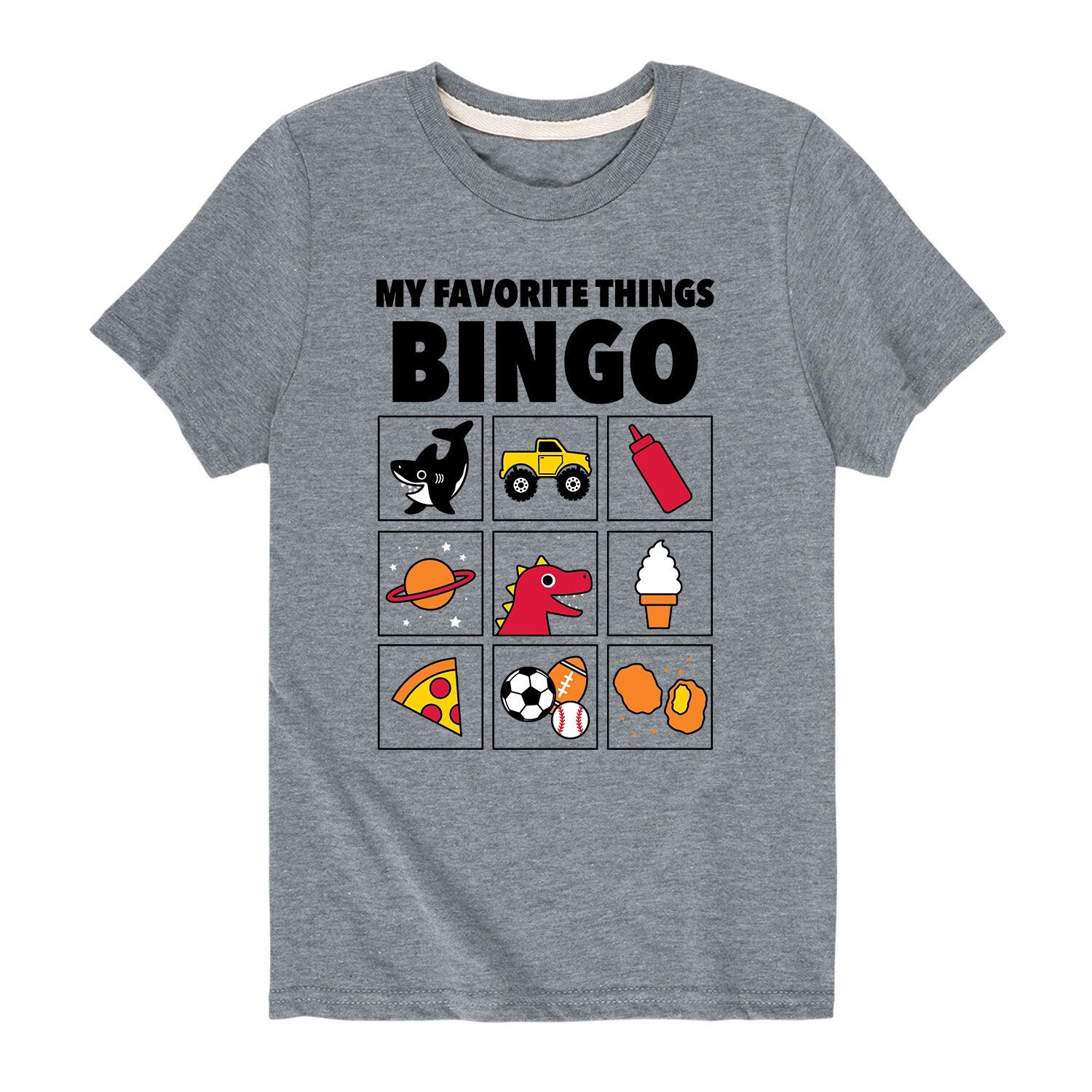 

Футболка «My Favorite Things Bingo» для мальчиков 8–20 лет Licensed Character, серый