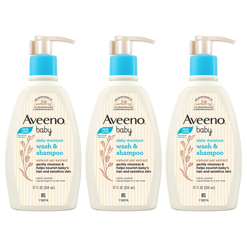 Очищающий увлажняющий шампунь-гель для душа Aveeno, 532ml*2 — фото 4