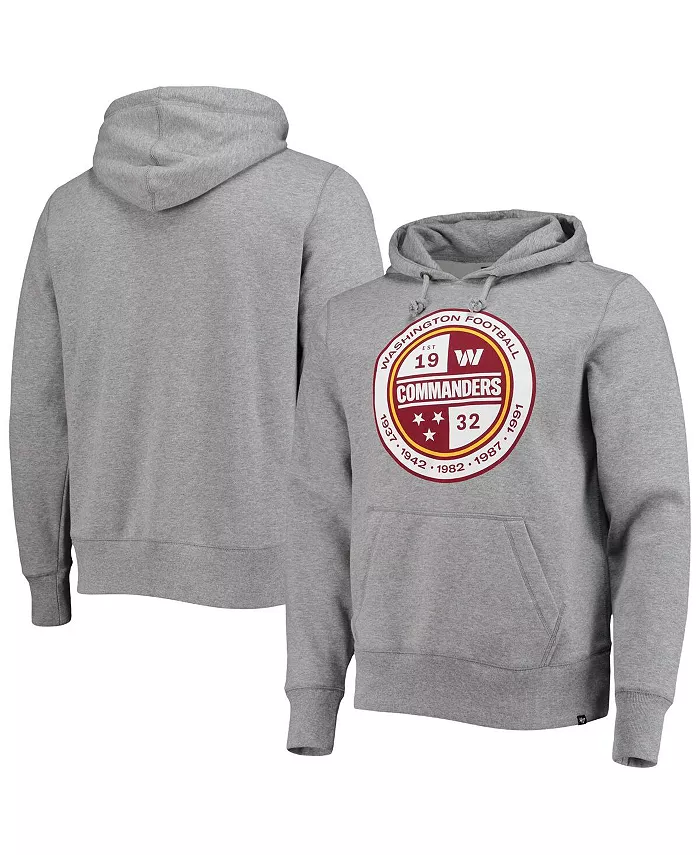 

Мужская серая толстовка с капюшоном Washington Commanders Imprint Headline Pullover Hoodie '47 Brand