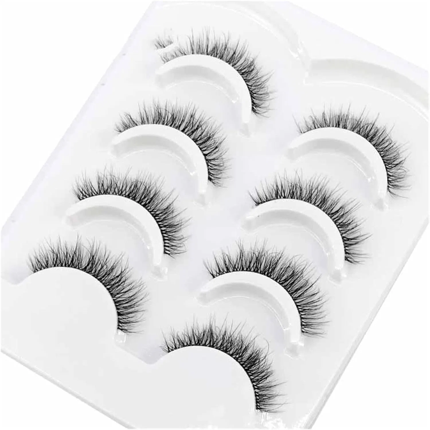 Накладные ресницы 3D Mink Demasiado 4 пары, прозрачная лента