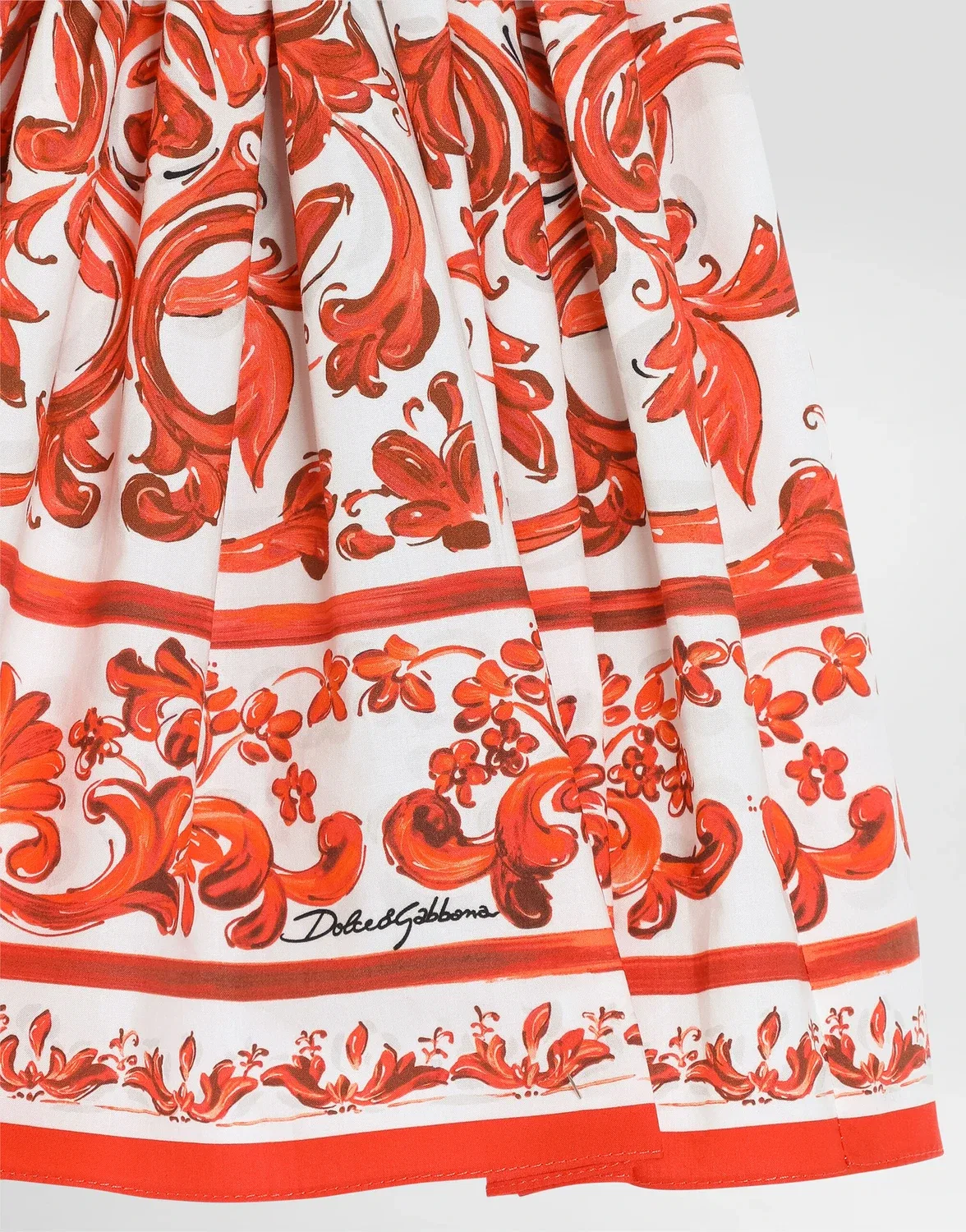 Платье из поплина с маскарадным принтом DOLCE & GABBANA, бежевый — фото 4