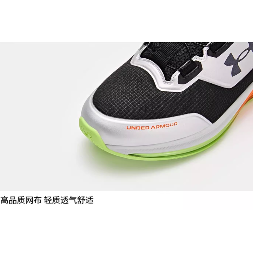 Низкие детские кроссовки для бега Under Armour, черный/серебряный — фото 4