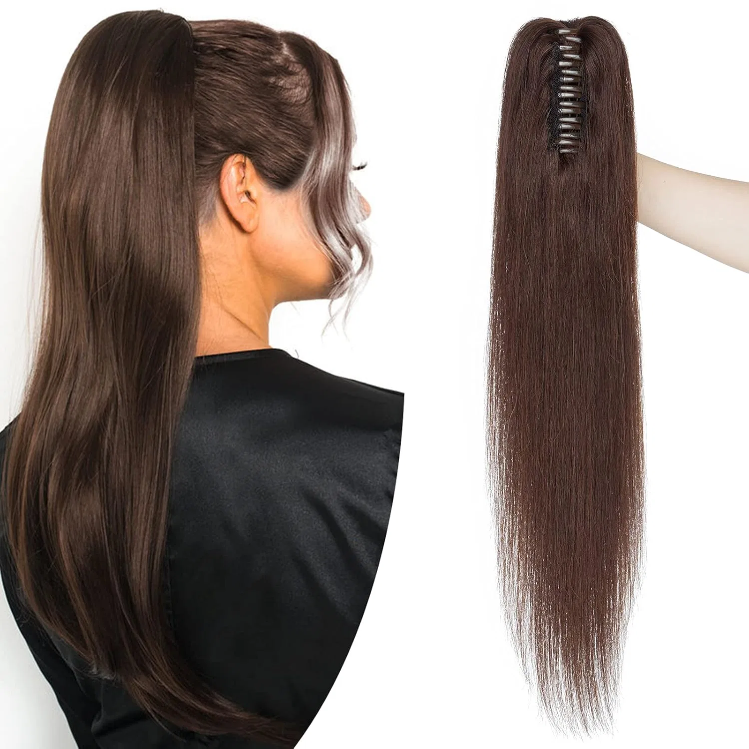Накладной хвост из натуральных волос Remy от Sego Sego, Dark Brown#2