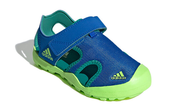 Сандалии terrex captain toey k velcro outdoor flat heel colorblock sports blue green sandals Adidas, синий — фото 3