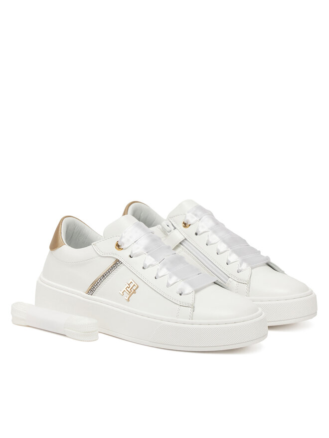 Кроссовки Tommy Hilfiger Low Cut Lace-Up Sneaker T4A9-33933-0206 S, белый — фото 2