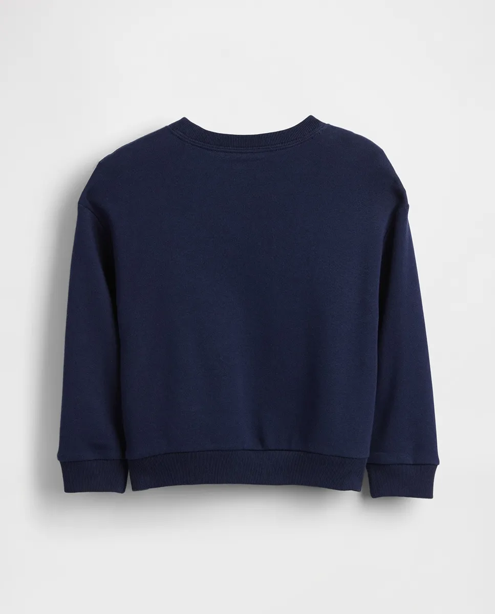 

Свитшот для младенцев свободного кроя с логотипом baby Gap, темно-синий